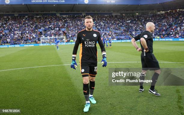 Ben Hamer of Leicester City during the Premier League match between Leicester City and Southampton at King Power Stadium, on April 19th, 2018 in...