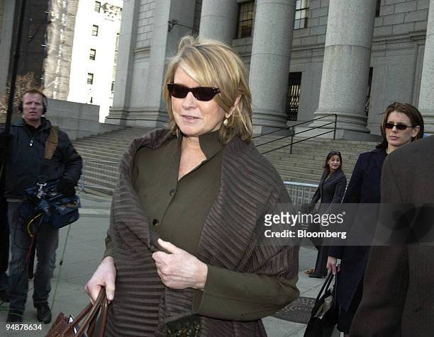 Martha Stewart, leaves Manhattan Federal Court in New York on March 3, 2004. After a five-week trial that featured testimony from nearly 30...