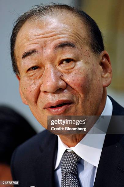 Nippon Oil Executive Vice President Naokazu Tsuda speaks to reporters during a press briefing at the Keidanren in Tokyo Tuesday, September 27, 2005....