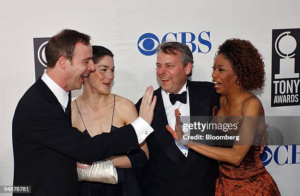 Doubt" Director Doug Hughes, and cast members from left to right, Brian F. O'Byrne, Heather Goldenhersch, and Adriane Lenox, arrive at the 56th...