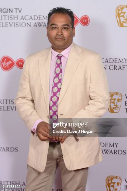 Krishnan Guru-Murthy attends the Virgin TV BAFTA nominees' party at Mondrian London on April 19, 2018 in London, England.