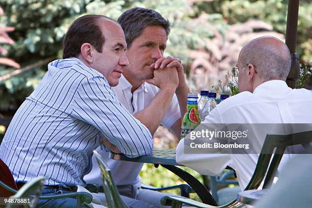 Philippe Dauman, president and chief executive officer of Viacom Inc., left, Brad Grey, chairman and chief executive officer of Paramount Pictures...