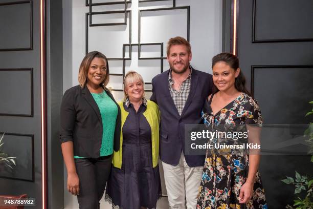 Episode 104 -- Pictured: Guest Judge Tiffany Derry, Guest Judge Sherry Yard, Head Judge Curtis Stone, Host Vanessa Lachey --