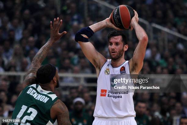 Rudy Fernandez, #5 of Real Madrid in action during the Turkish Airlines Euroleague Play Offs Game 2 between Panathinaikos Superfoods Athens v Real...