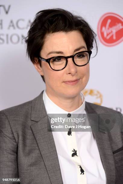 Sue Perkins attends the Virgin TV BAFTA nominees' party at Mondrian London on April 19, 2018 in London, England.