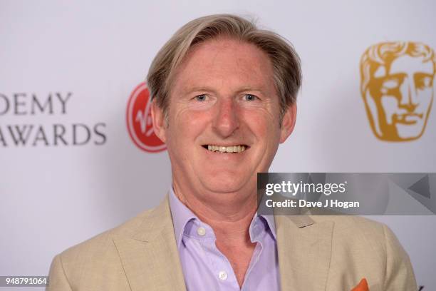 Adrian Dunbar attends the Virgin TV BAFTA nominees' party at Mondrian London on April 19, 2018 in London, England.