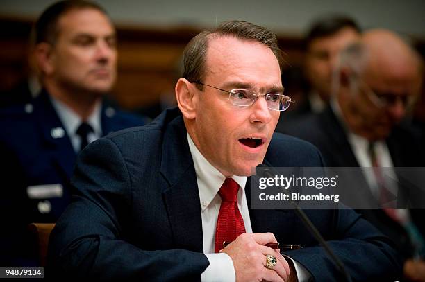 John Young, U.S. Undersecretary of defense for acquisition, technology and logistics, testifies at a House Armed Services Committee hearing in...