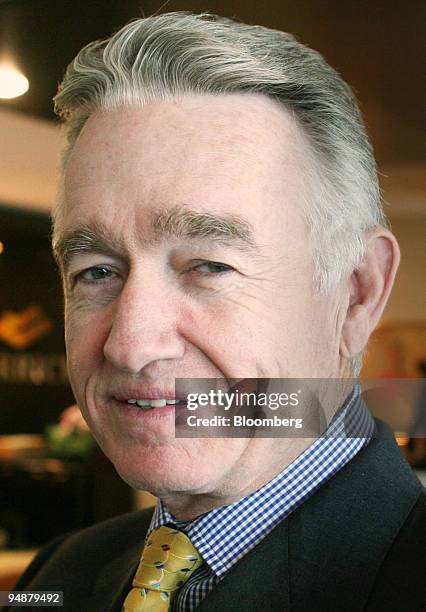 Goldcorp Inc. CEO, Ian Telfer, poses after a news conference in Toronto, Ontario, Canada on Monday, October 31, 2005. Barrick Gold Corp., the world's...