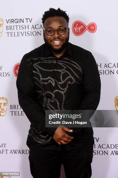 Samson Kayo attends the Virgin TV BAFTA nominees' party at Mondrian London on April 19, 2018 in London, England.
