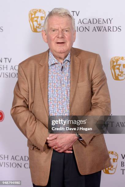 John Motson attends the Virgin TV BAFTA nominees' party at Mondrian London on April 19, 2018 in London, England.
