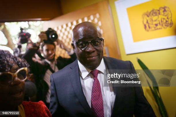 Joaquim Barbosa, former chief justice of Brazil's Supreme Federal Court, arrives for a meeting at the Brazilian Socialist Party headquarters in...
