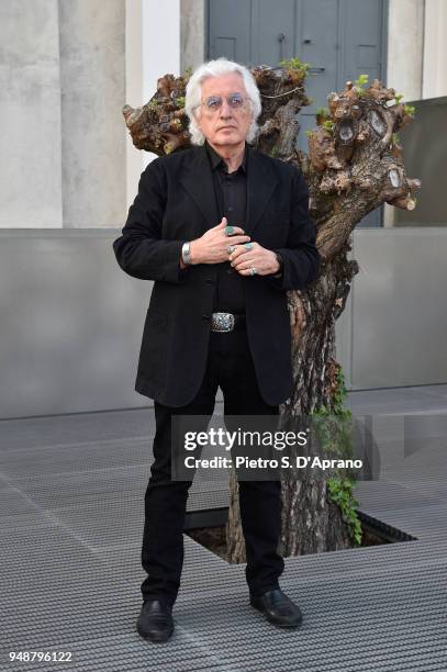 Germano Celant attends the opening event of Torre at Fondazione Prada on April 19, 2018 in Milan, Italy.