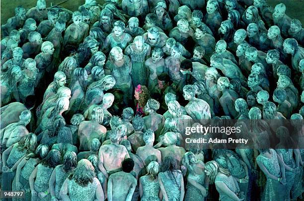 Nikki Webster is the centre of attention during the Opening Ceremony of the Sydney 2000 Olympic Games at the Olympic Stadium in Sydney, Australia. \...