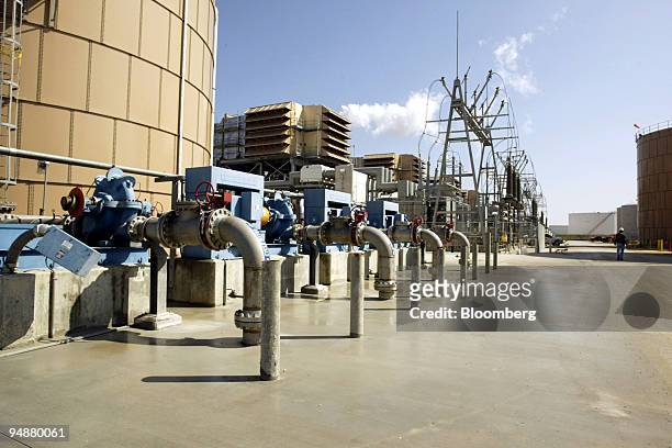 Water pumps for steam turbines at Calpine Corp.'s power generation plant in Deer Park, Texas, are pictured on Thursday, February 26, 2004. Calpine,...