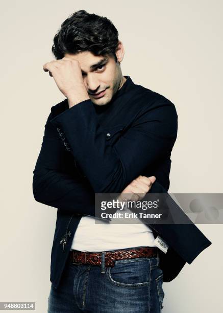Alex Rich of the series Genius: Picasso poses for a portrait during the 2018 Tribeca Film Festival at Spring Studio on April 19, 2018 in New York...
