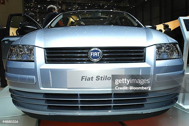 The Fiat Stilo car seen at the Geneva Motor Show in Geneva, Switzerland, Tuesday, March 2, 2004. Last year Fiat's sold 185,000 units of its medium...