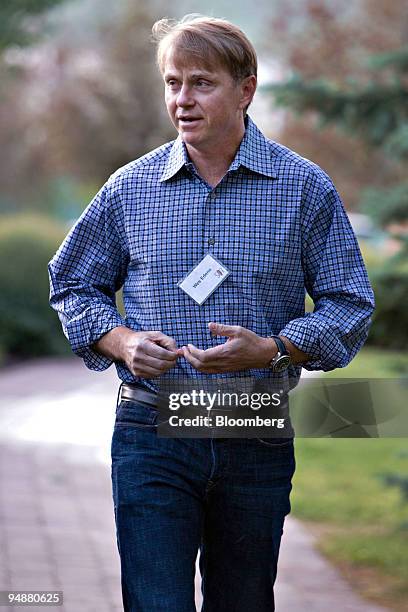 Wesley Robert Edens, chairman, chief executive officer and cofounder of Fortress Investment Group LLC, arrives for a morning session at the 26th...