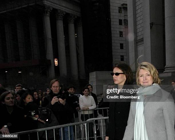 Martha Stewart, right, exits Manhattan Federal Court in New York with her daughter Alexis on March 1, 2004. Lawyers in the Martha Stewart trial...