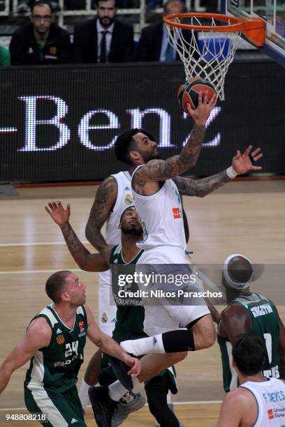 Jeffery Taylor, #44 of Real Madrid in action during the Turkish Airlines Euroleague Play Offs Game 2 between Panathinaikos Superfoods Athens v Real...