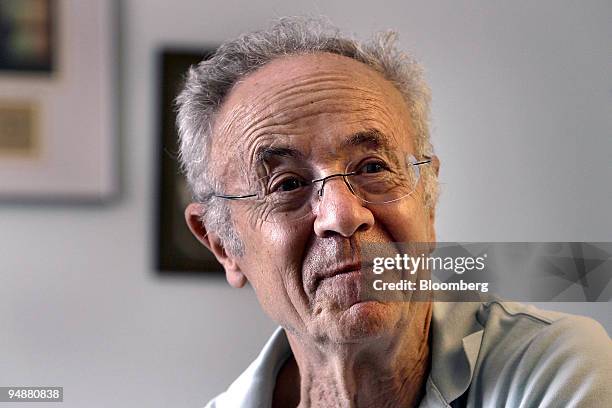 Andrew "Andy" Grove, co-founder and senior adviser to Intel Corp., speaks during an interview in his office in Los Altos, California, U.S., on...