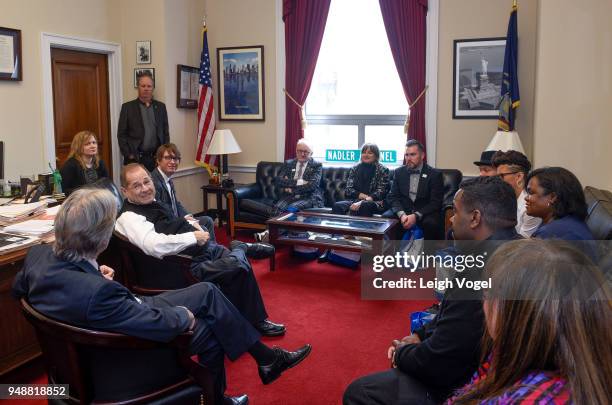 Particpants The Recording Academy meet with Rep. Jerrold Nadler during The Recording Academy's annual GRAMMYs on the Hill Advocacy Day, Capitol...