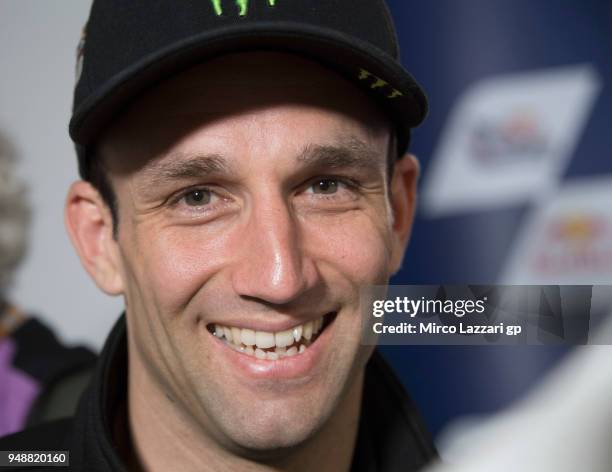 Johann Zarco of France and Monster Yamaha Tech 3 smiles during the press conference during the MotoGp Red Bull U.S. Grand Prix of The Americas -...