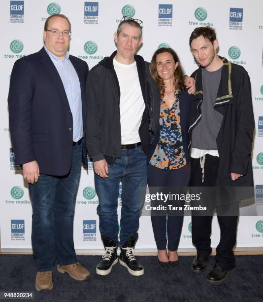 Thomas Linzey, Eric Avery, Leila Conners and Josh Klinghoffer attend Tree Media's salon for 'We The People 2.0' at Los Angeles Cleantech Incubator on...