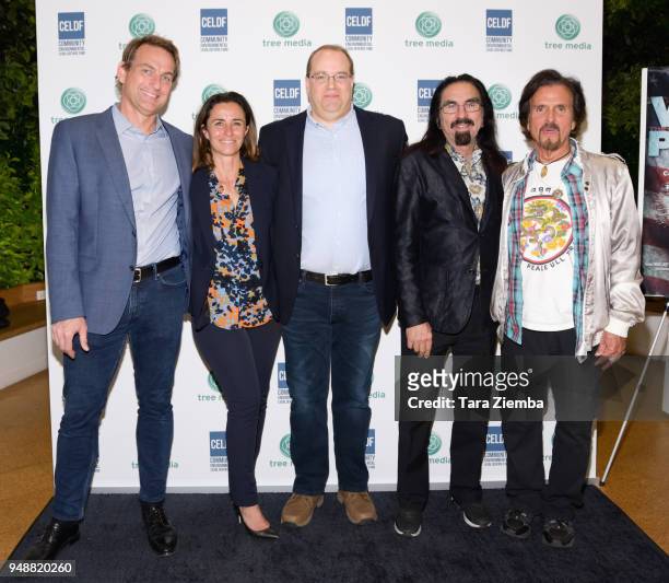 Mathew Schmid, Leila Conners, Thomas Linzey, George Dicaprio, Francesco Lupica attend Tree Media's salon for 'We The People 2.0' at Los Angeles...