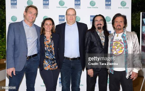 Mathew Schmid, Leila Conners, Thomas Linzey, George Dicaprio, Francesco Lupica attend Tree Media's salon for 'We The People 2.0' at Los Angeles...