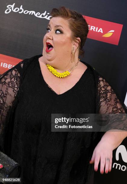 Itziar Castro attends the premiere of 'Vis a Vis' at Capitol Cinema on April 19, 2018 in Madrid, Spain.