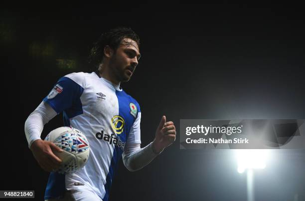 Bradley Dack of Blackburn Rovers runs to the corner spot during the Sky Bet League One match between Blackburn Rovers and Peterborough United at...