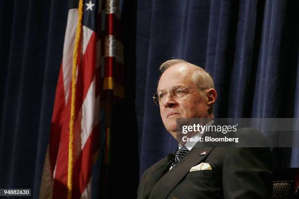 Supreme Court Associate Justice Anthony Kennedy participates in a panel discussion at the American Bar Association International Rule of Law...