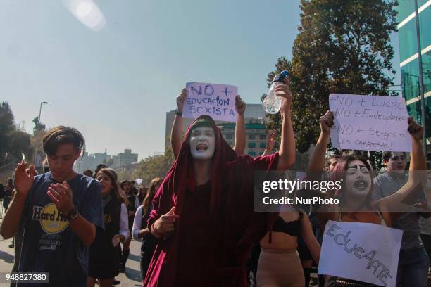 First march of students in Santiago, Chile, on 19 April since assuming the position of President of Chile Sebastian Piñera, demanding educational...