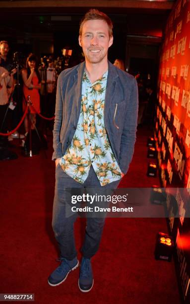 Ricky Wilson attends the Gala Night after party for "Bat Out Of Hell The Musical" at the Bloomsbury Ballroom on April 19, 2018 in London, England.