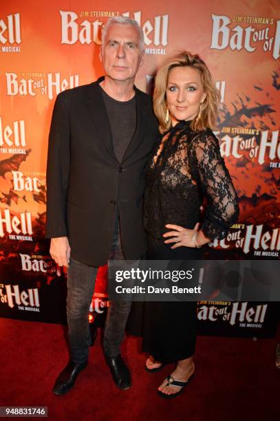 John Giddings and Mazz Murray attend the Gala Night after party for "Bat Out Of Hell The Musical" at the Bloomsbury Ballroom on April 19, 2018 in...