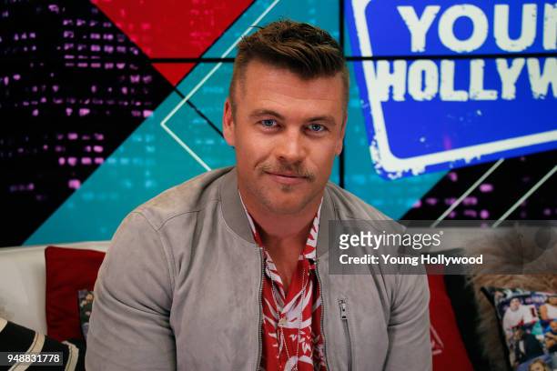 April 19: Luke Hemsworth visits the Young Hollywood Studio on April 19, 2017 in Los Angeles, California.