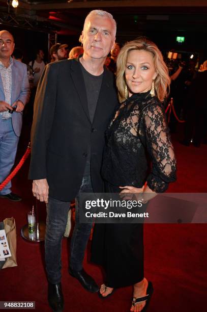 John Giddings and Mazz Murray attend the Gala Night after party for "Bat Out Of Hell The Musical" at the Bloomsbury Ballroom on April 19, 2018 in...