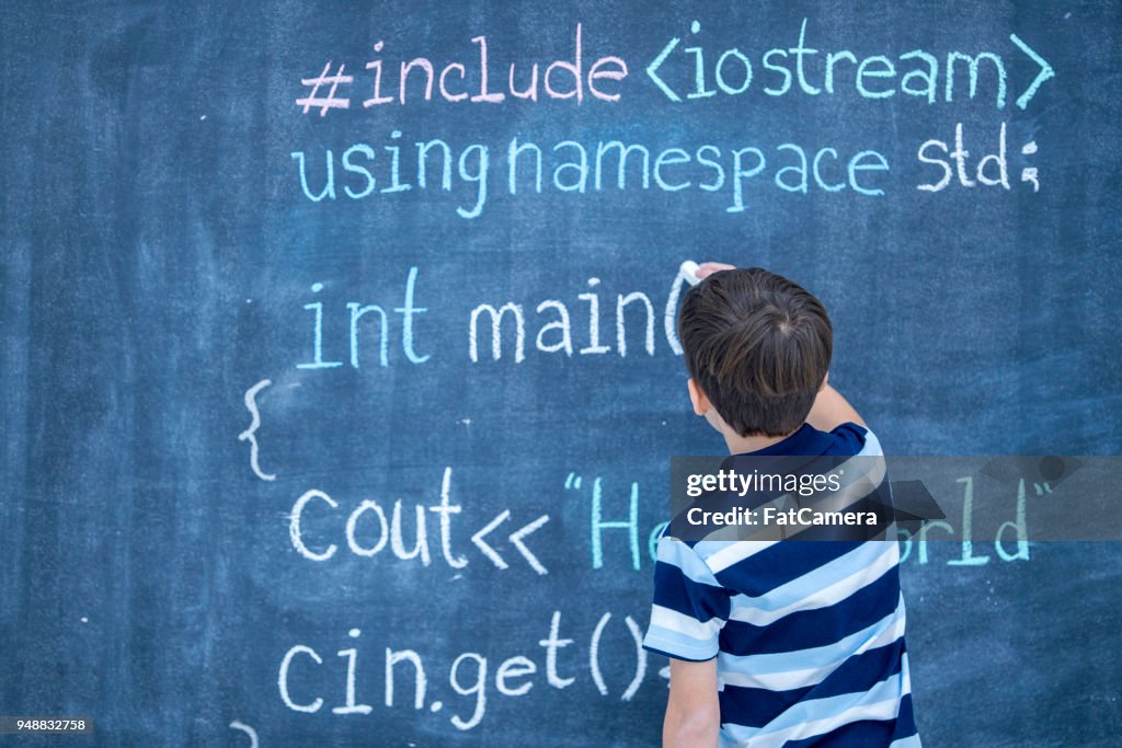 Writing Code On The Blackboard High-Res Stock Photo - Getty Images