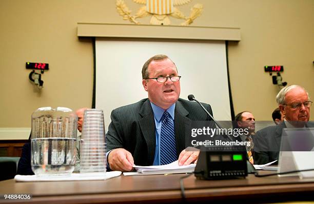 James Newsome, president and chief executive officer of the New York Mercantile Exchange, testifies at a House Energy subcommittee hearing on...