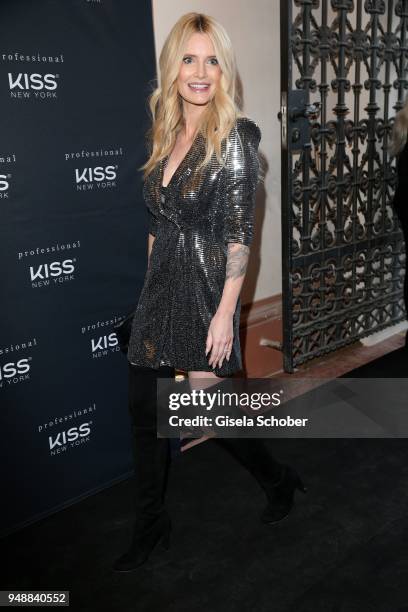 Mirja Du Mont during the Kiss New York launch at Kustermann Kochschule on April 19, 2018 in Munich, Germany.