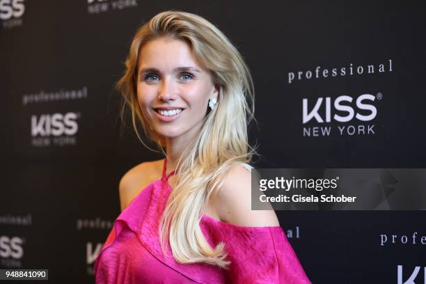 Scarlett Gartmann, girlfriend of Marco Reus, during the Kiss New York launch at Kustermann Kochschule on April 19, 2018 in Munich, Germany.