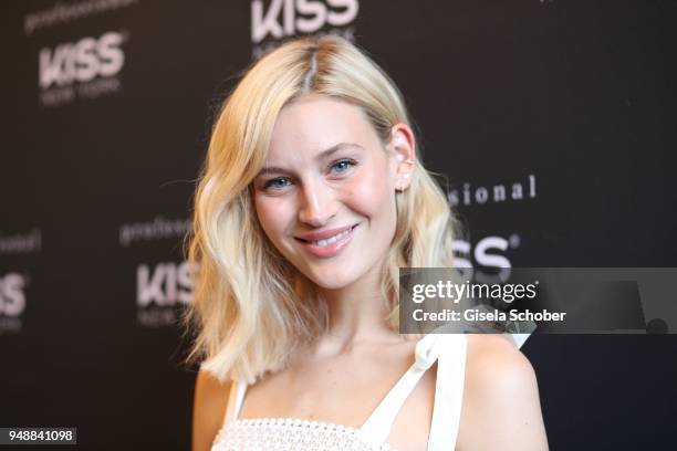 Mandy Bork during the Kiss New York launch at Kustermann Kochschule on April 19, 2018 in Munich, Germany.