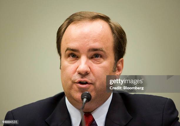 Scott McClellan, former press secretary for U.S. President George W. Bush, testifies at a House Judiciary Committee hearing in Washington, D.C.,...