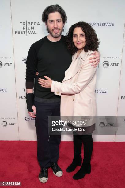 Filmmakers Jason Reitman and Tamara Jenkins attend the Premiere & Talk of "Tully" during the 2018 Tribeca Film Festival at BMCC Tribeca PAC on April...