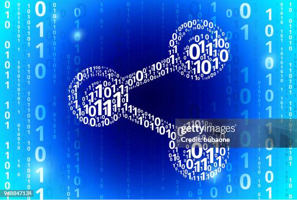 sharing binary code blue vector pattern background - sharing digital information stock illustrations