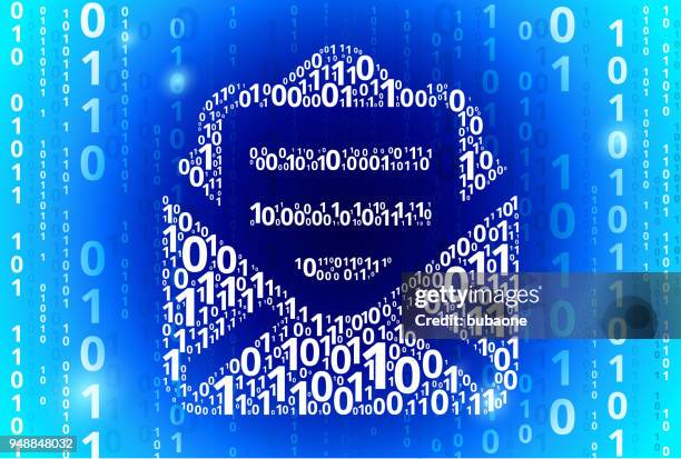 letter binary code blue vector pattern background - opened white envelope stock illustrations