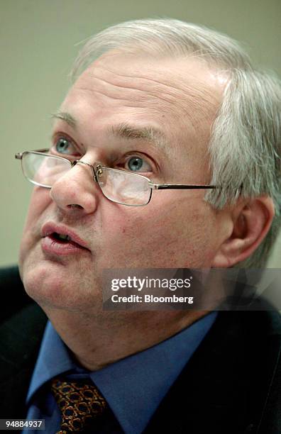 Donald Fehr, executive director of the Major League Baseball Players Association, speaks during a hearing before the House Commerce, Trade and...