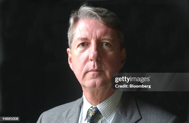 Lynton Jones, Chairman of the Dubai International Financial Exchange poses in the Bloomberg office in London, Thursday, September 15, 2005.