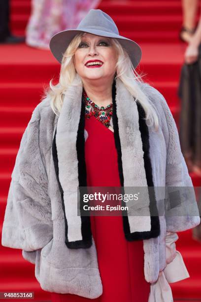 Actress Irina Miroshnichenko attends opening of the 40th Moscow International Film Festival at Pushkinsky Cinema on April 19, 2018 in Moscow, Russia.