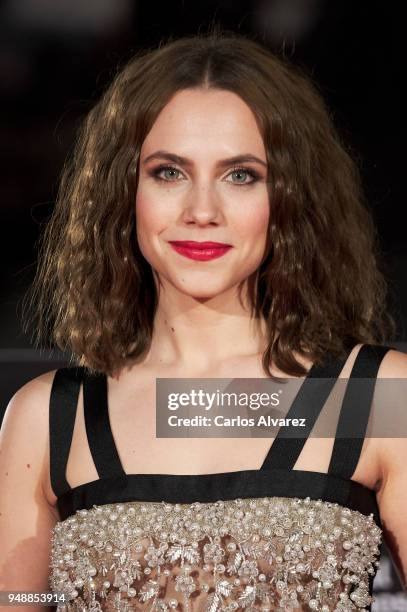 Actress Aura Garrido attends 'Sin Fin' premiere during the 21th Malaga Film Festival at the Cervantes Theater on April 19, 2018 in Malaga, Spain.